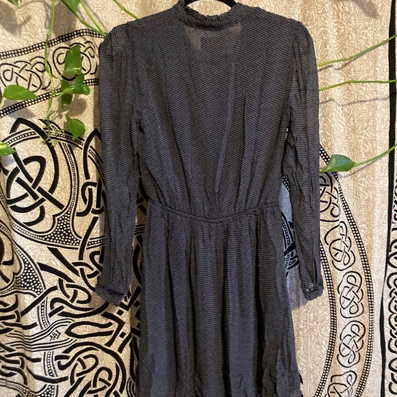 Blue Patterned Ruffled Ralph Lauren Dress Size S - Picture 4 of 6